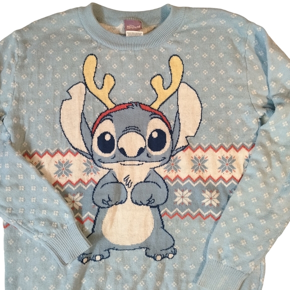 Disney Stitch Reindeer Long Sleeve Sweater Sz XL - Picture 1 of 7